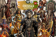 Orishas Pantheon Gods Cliparts, a Person Illustration by ThatsDesignArt (Thumbnail 1 of 16)