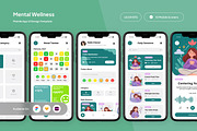 Mindora - Calm Wellness App UI Kit, an App Template by trabaskriya (Thumbnail 1 of 5)