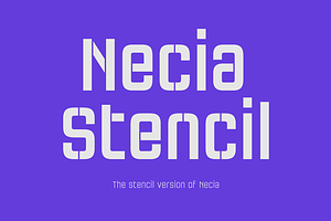 Necia Stencil Font Family