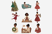 Vintage Christmas Clipart, a Seasonal Illustration by Tanya Kart (Thumbnail 7 of 10)