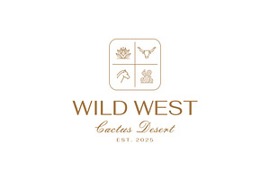 Vintage Retro Wild West Cactus Logo, a Branding & Logo Template by Buqancreative
