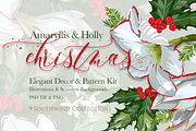 Christmas Floral & Holly Kit, a Decorative Illustration by Southwind Collections (Thumbnail 1 of 7)