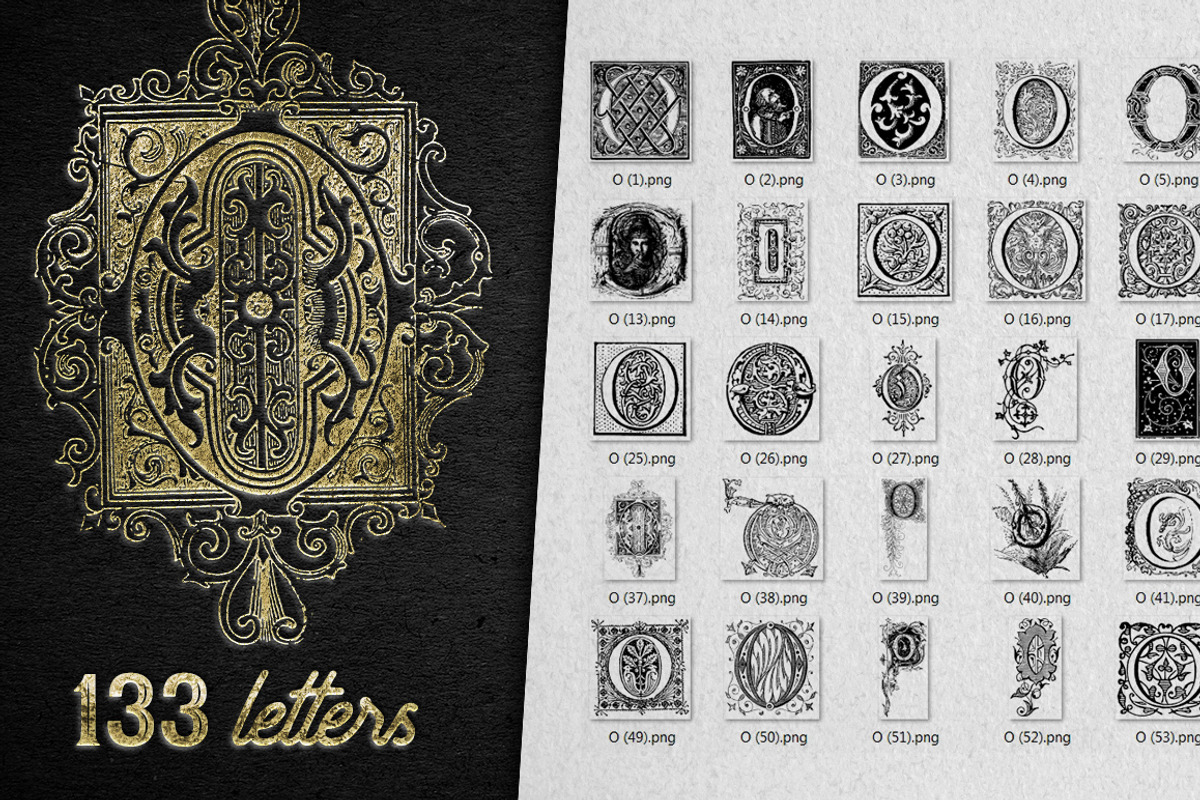 28 IN 1 VINTAGE LETTERS COLLECTION, a Symbol Font by Graphic Spirit (Photo 17 of 31)