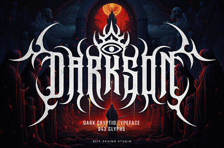 Darkson Typeface, a Blackletter Font by alit design