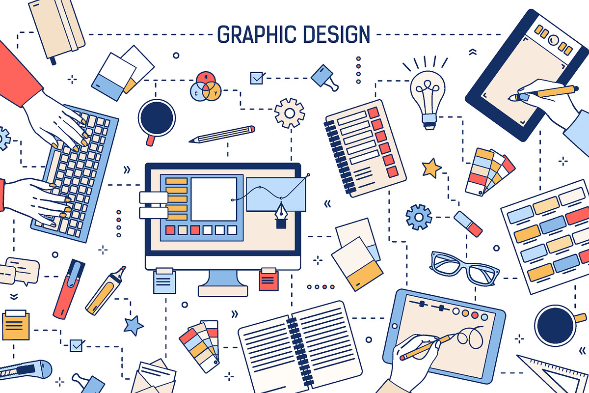 Graphic design line art banners, a Work Illustration by Good Studio (Photo 1 of 7)