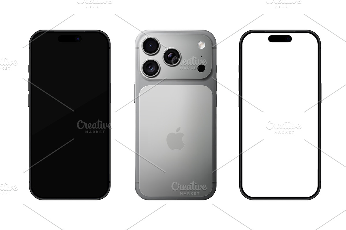 Vector Iphone 17 PRO MAX Mockup, an iPhone Mockup by PhotoVector (Photo 1 of 2)