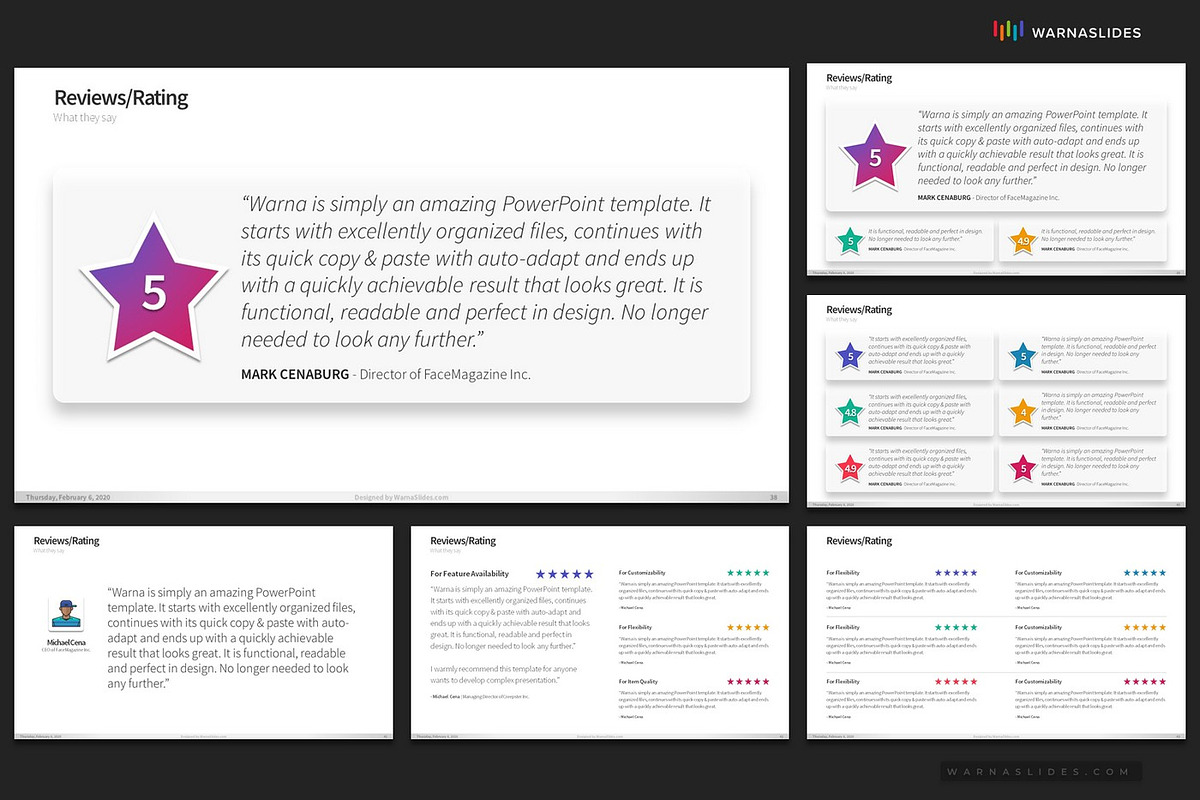 Review PowerPoint Templates, a Presentation Template by Warna Works (Photo 8 of 10)