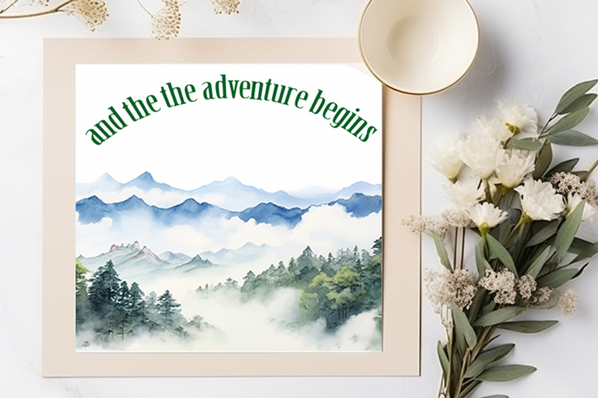 Foggy Forest Watercolor Mountains, a Decorative Illustration by LeCoqDesign (Photo 4 of 5)