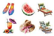 Summer Pool Day Clipart, an Illustration by CreationArt (Thumbnail 2 of 5)