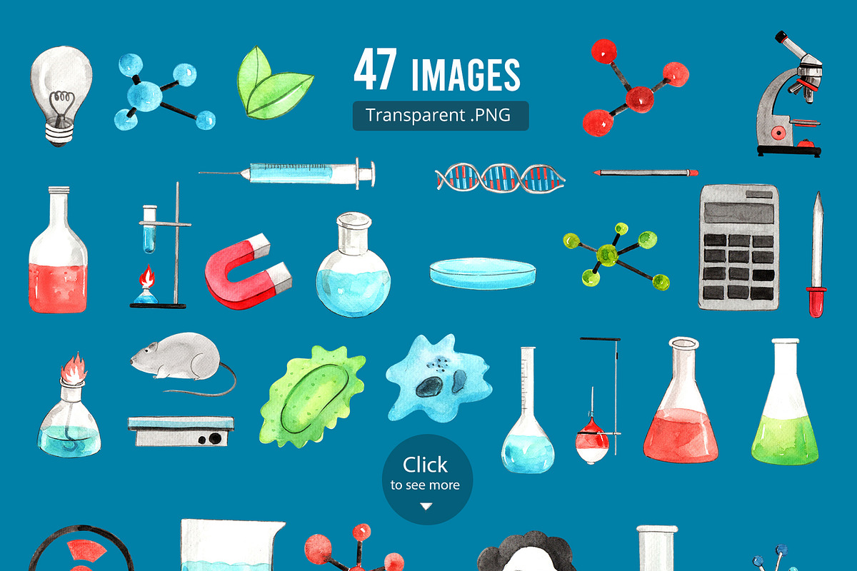 Science and scientific equipments, a Decorative Illustration by CreativeValuation (Photo 5 of 14)