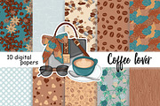 Coffee Lover Pattern, a Pattern Graphic by GlamArtZhanna (Thumbnail 1 of 3)