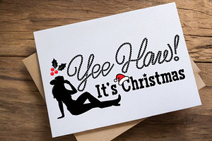 Yee Haw Christmas SVG, PNG Cut File