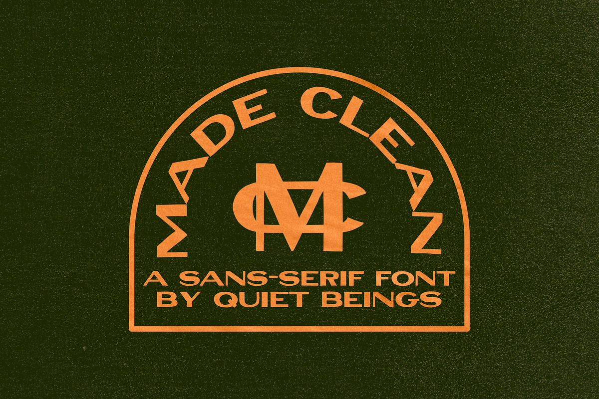 Made Clean - Vintage Inspired Font, a Handwritten Font by Quiet Beings Design Studi (Photo 1 of 9)
