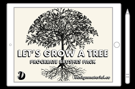 Leaf & Branch Brushes For Procreate, a Brush Add-On by Design Material Co.