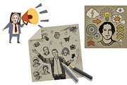 6 vectors with business people, a Person Illustration by Crowhouse (Thumbnail 4 of 4)