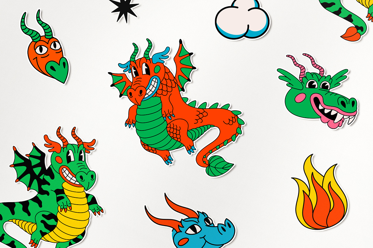 Cartoon Dragons, an Illustration by Bizarre Factory (Photo 11 of 13)