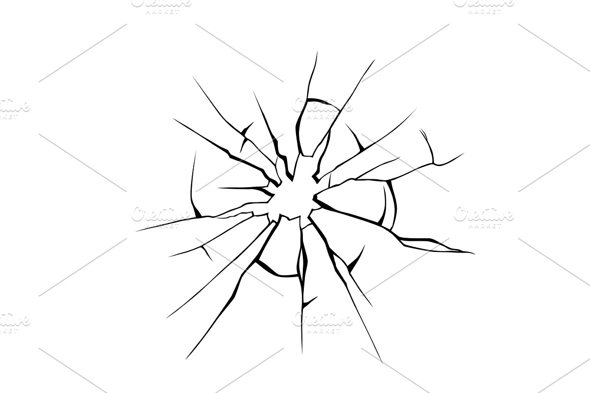 Glass crack broken texture, an Illustration by Things for designers