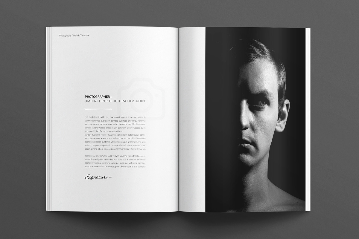Photography Portfolio Template, a Brochure Template by E-Type (Photo 2 of 8)