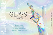 3D Glass Hands. Retro vibe, an Object Graphic by Polli Deeva (Thumbnail 1 of 12)