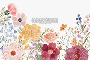 watercolor floral clipart set, a Decorative Illustration by Patishop Art (Thumbnail 6 of 10)