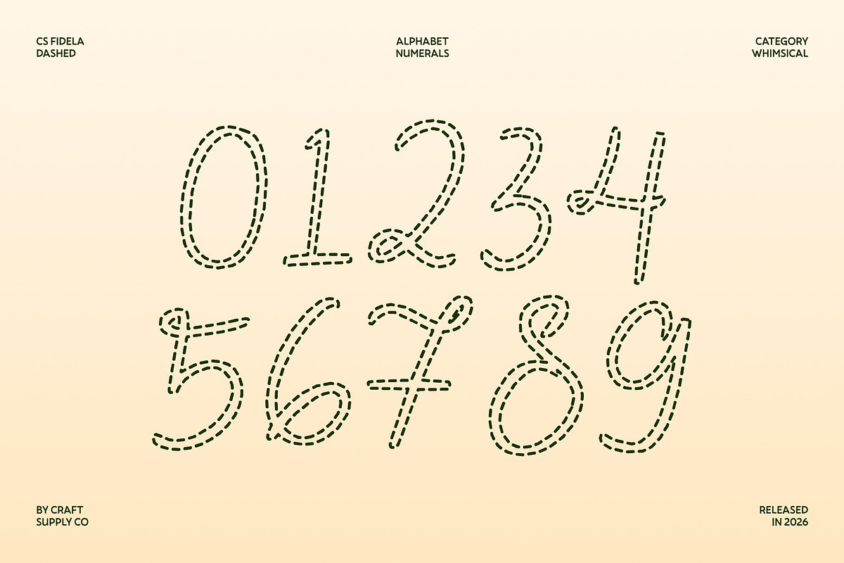 CS Fidela Dashed, a Handwritten Font by Craft Supply Co. (Photo 5 of 8)