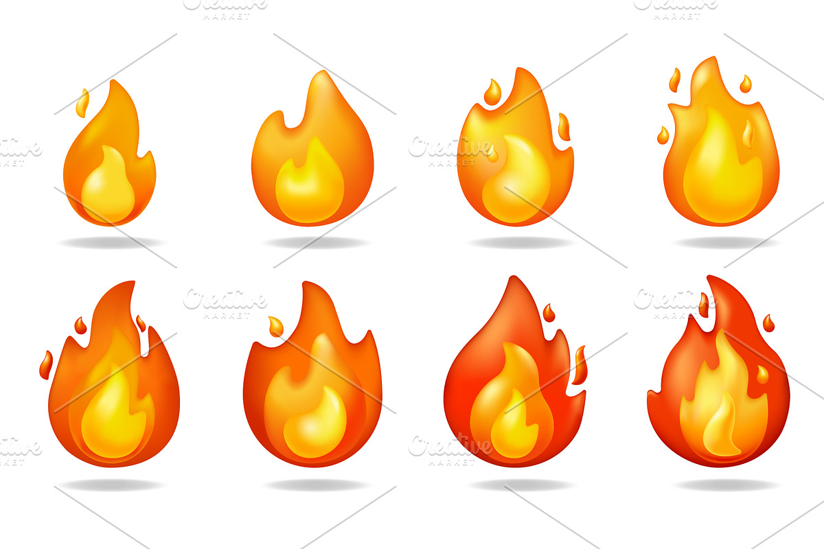 Fire Flames 3D Illustrations, an Object Illustration by alexdndz