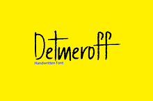 Detmeroff - Handwritten Display Font