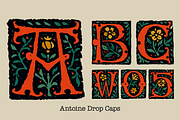 Antoine Medieval drop caps font, a Blackletter Font by kaer_shop (Thumbnail 1 of 9)