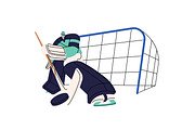 Ice hockey goalkeepers set, a Sport Illustration by PaperTrident (Thumbnail 9 of 10)