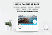 Printable Desk Calendar 2027, a Stationery Template by MstArtwork (Thumbnail 1 of 5)
