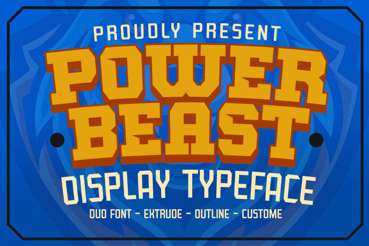 Power Beast Display Font, a Slab Serif Font by Letterhend Studio (Photo 1 of 11)