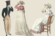 Jane Austen Era Regency Clipart Set, an Illustration by ephemoire (Thumbnail 2 of 4)