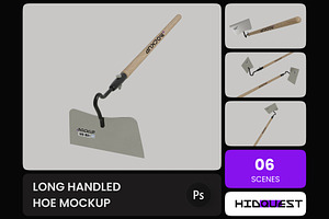 Long Handled Hoe Mockup