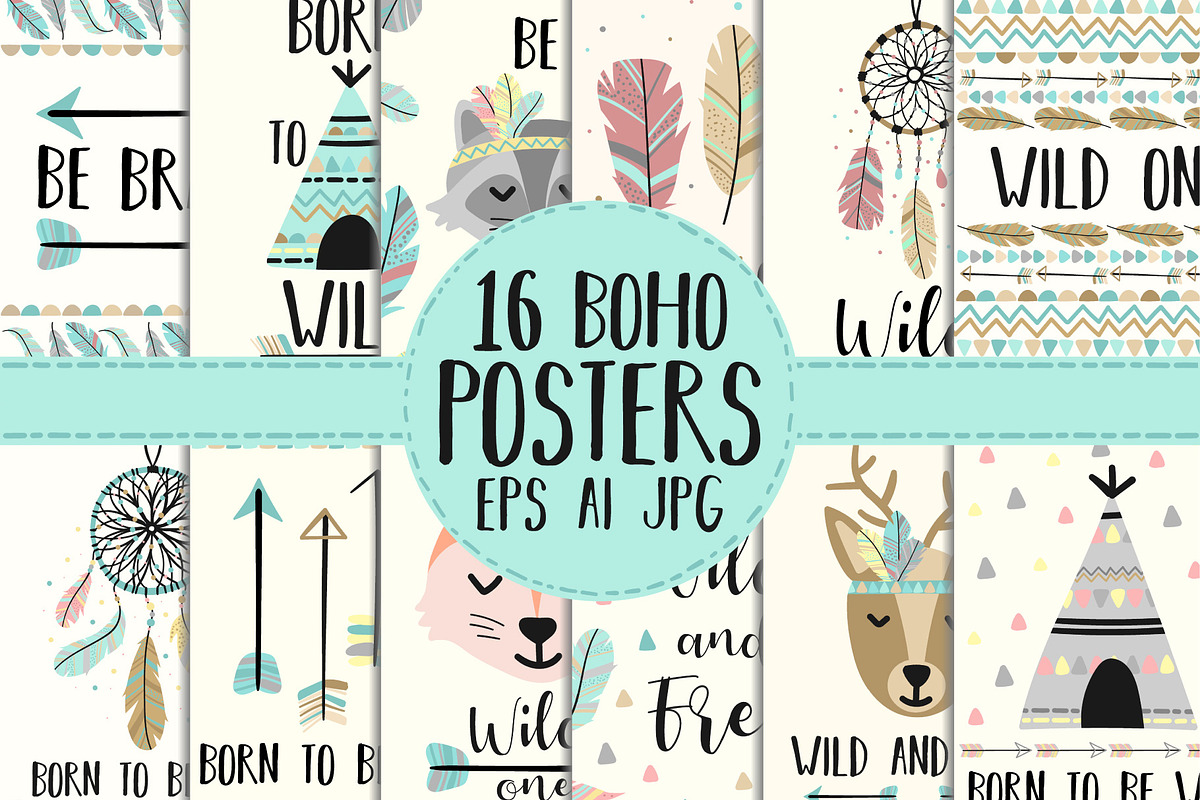 Boho vector collection, a Graphic by Samsonchik Store (Photo 4 of 4)