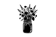 Wildflower Mason Jar SVG Bundle, an Illustration by Designs_River (Thumbnail 11 of 31)