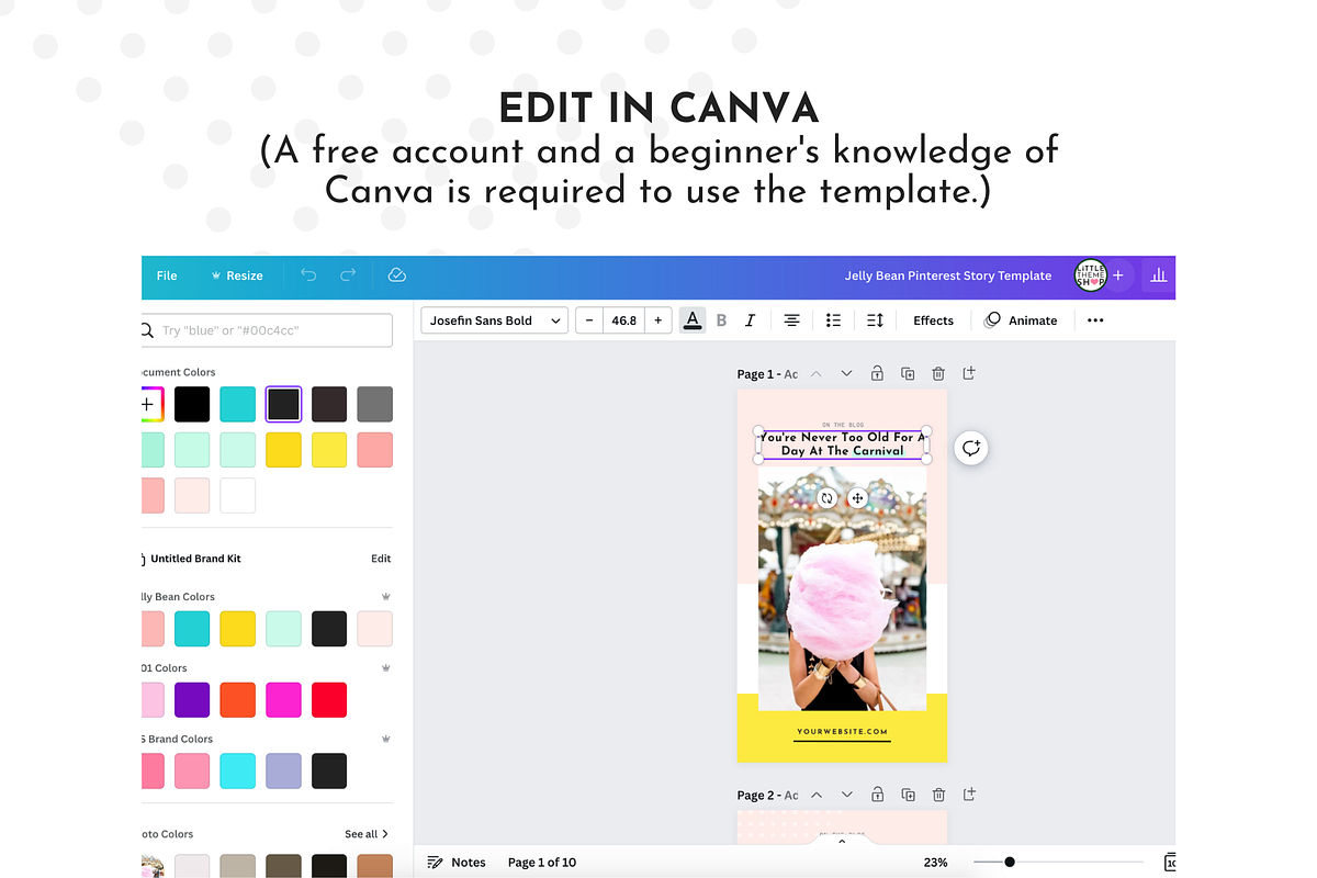 Cute Pinterest Templates for Canva, a Social Media Template by ltsdesigns (Photo 3 of 3)