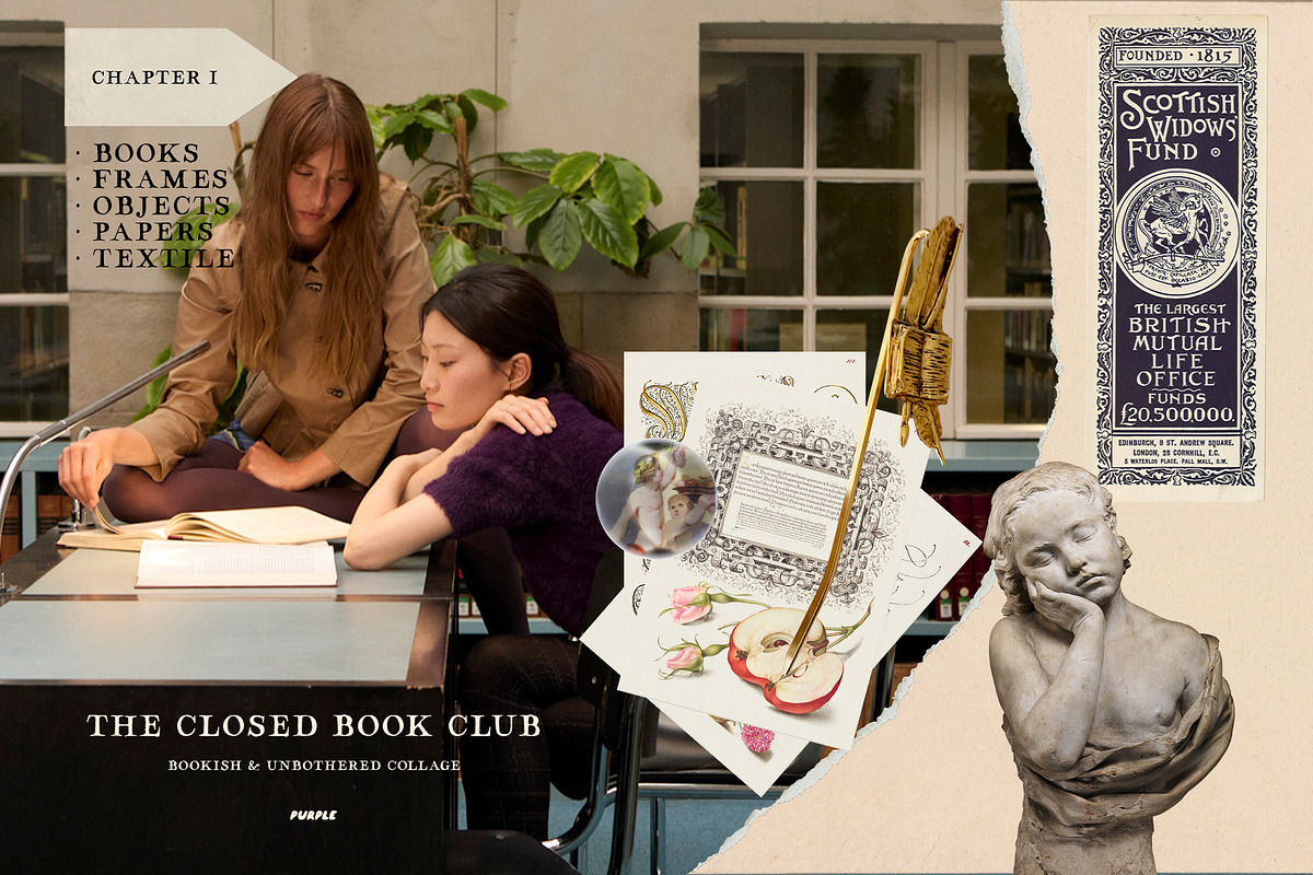 The Closed Book Club Vintage Collage, an Object Graphic by Purple (Photo 2 of 15)