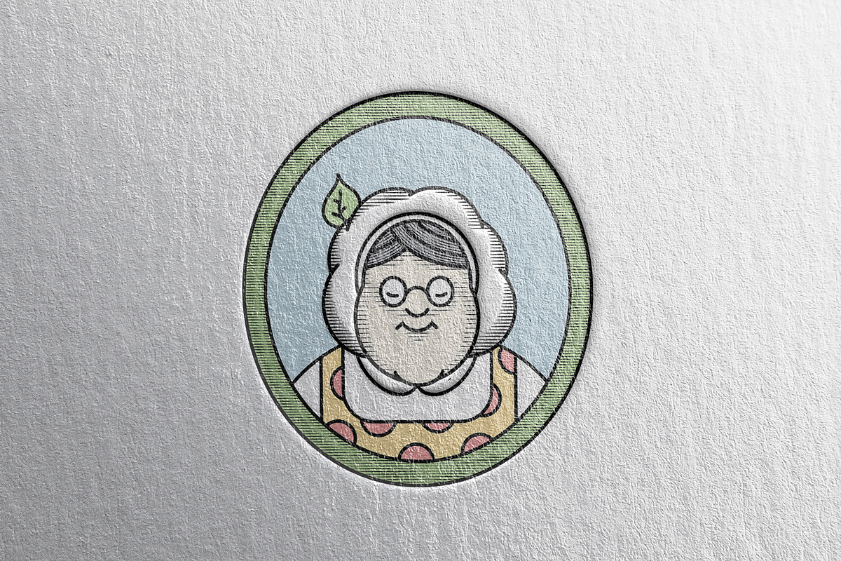 Vintage Grandmother Chef logo 7 PACK, a Branding & Logo Template by Alexandra De Angelis (Photo 3 of 7)
