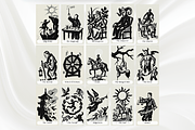 Black Tarot Deck Sketch Tarot, a Decorative Illustration by Mugio (Thumbnail 2 of 5)