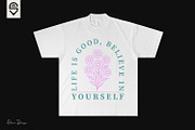 Motivational Floral Quote T-shirt, a Graphic by shaondesigns (Thumbnail 2 of 4)