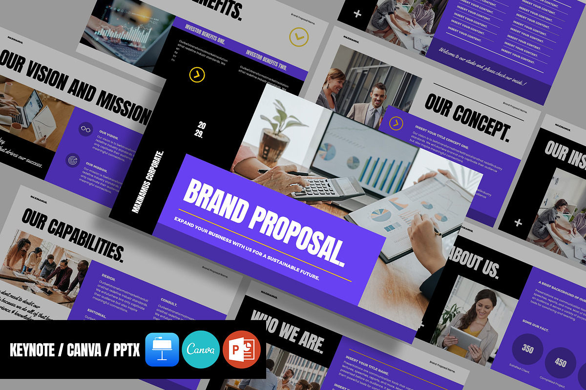 Brand Proposal Template, a Presentation Template by Occy Design (Photo 1 of 6)