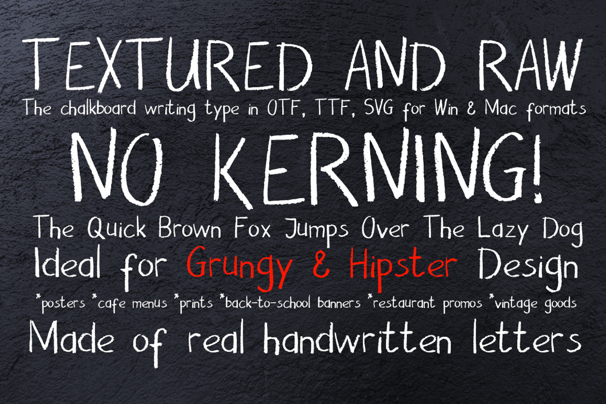 Chalk Pencil Handwritten Font, a Script Font by RabbitAndPencil (Photo 2 of 5)