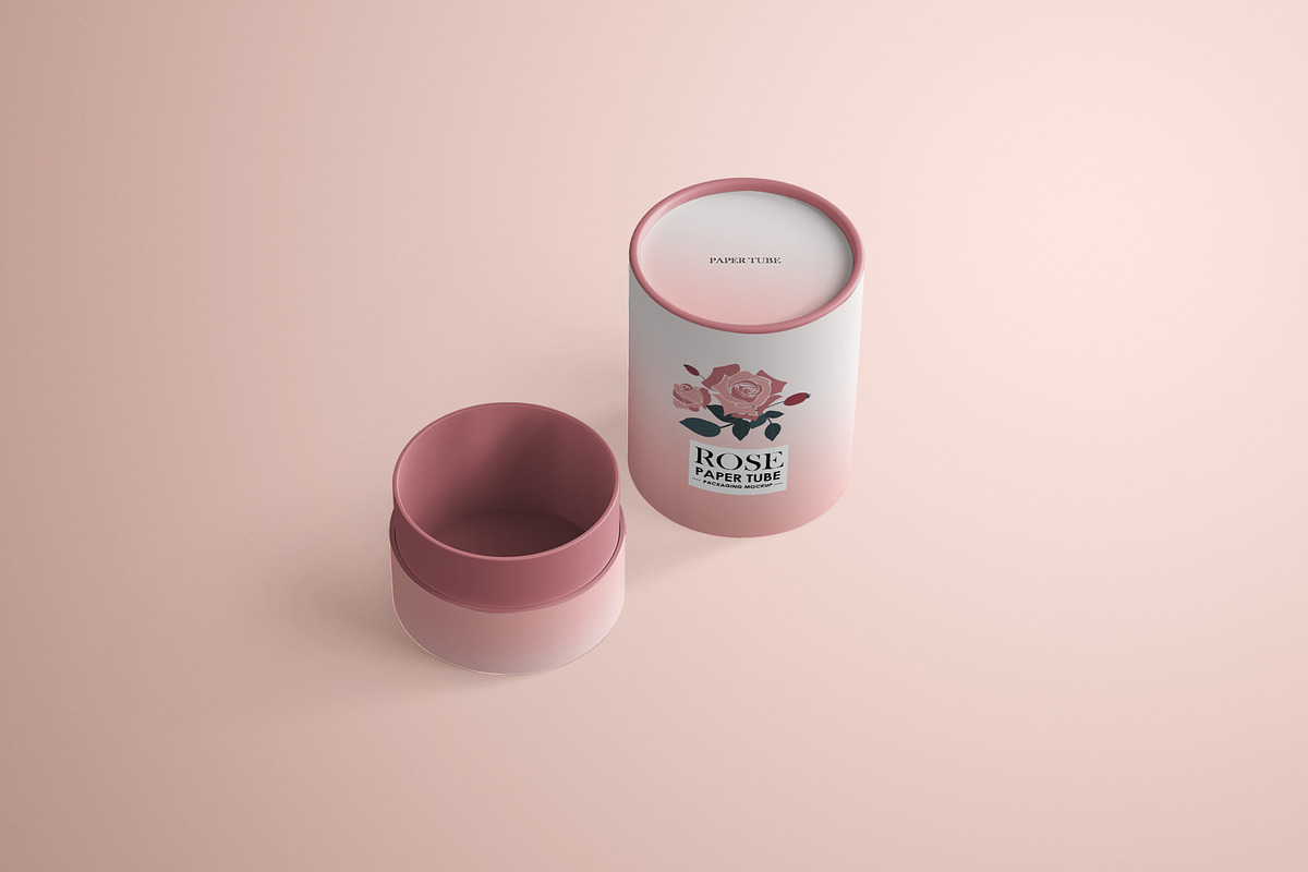 Two-Piece Telescopic Tube Box Mockup, a Packaging Mockup by Sheikhadesign (Photo 10 of 11)