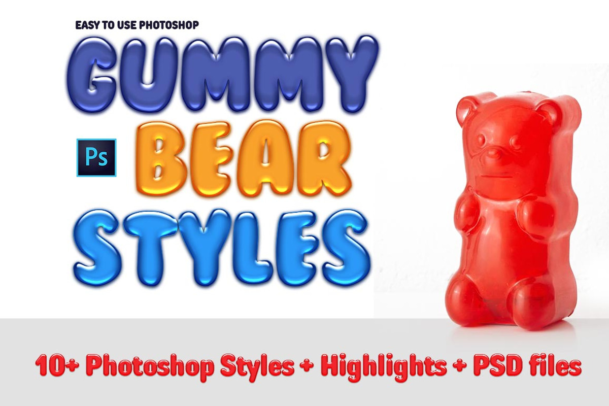 Gummy Bear Styles, a Layer Style Add-On by Brian White Design Goods (Photo 1 of 4)