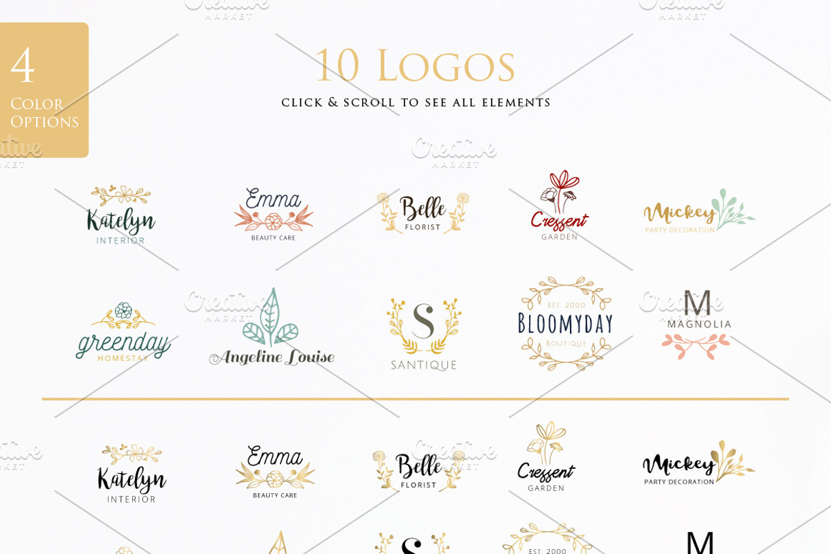 Hand Drawn Floral Elements, a Graphic by wulano (Photo 4 of 8)
