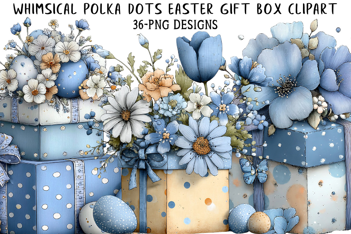Whimsical Polka Dots Easter Gift Box, an Illustration by Daily.Designs (Photo 1 of 8)