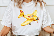 Watercolor Airplane Sublimation Clip, an Illustration by Rose Art (Thumbnail 4 of 8)