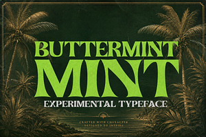 Buttermint - Experimental Typeface, a Sans Serif Font by HipFonts