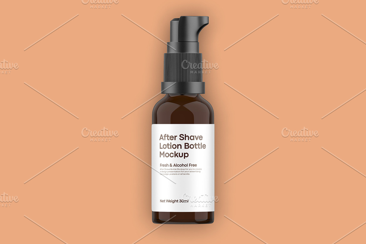 After Shave Lotion Bottle Mockup, a Packaging Mockup by Dev.Rawat21 (Photo 4 of 4)