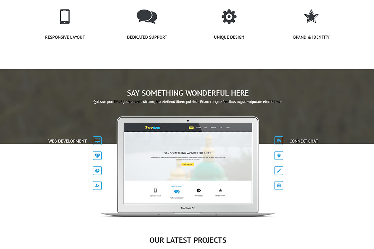 Freedom Bootstrap  Template, a Bootstrap Template by IceTemplates (Photo 3 of 4)